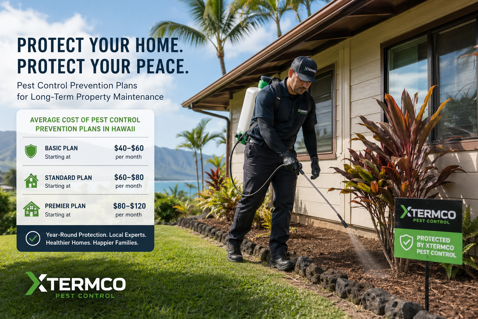 average cost of pest control for long-term prevention plans